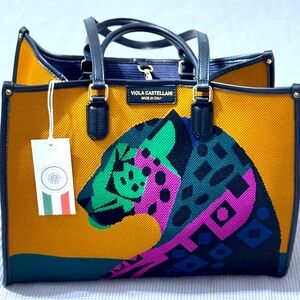 Unique Jaguar Print Tote Bag - Made in Italy